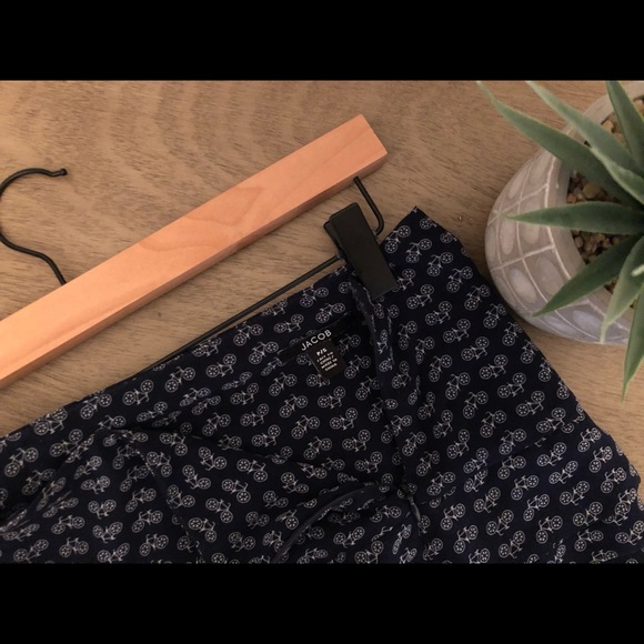 Jacob Blue and White Printed ( bicycle) Skirt - Picture 2 of 2